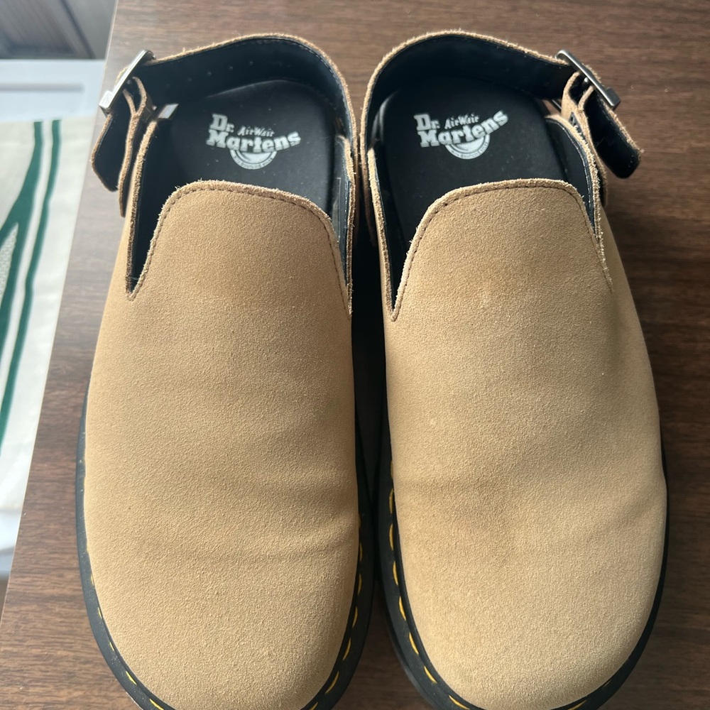 Dr. Martens Beige Buckle Slip-Ons - Picture 2 of 4
